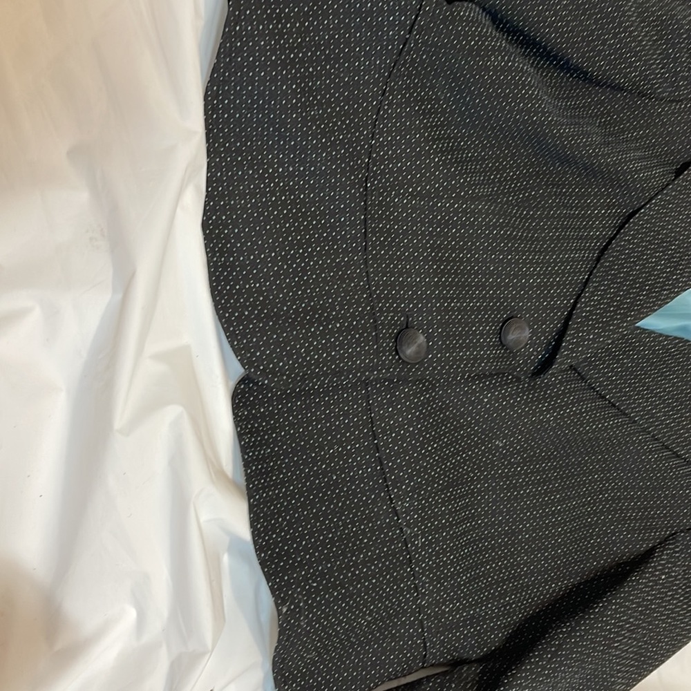 Jones New York Suit black with small dots of turquoise size 12 - Picture 6 of 13